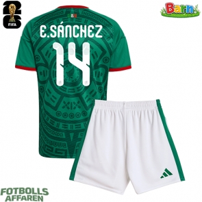Mexiko Erick Sanchez #14 Hemmaställ Barn VM 2026 Kortärmad (+ Korta byxor)